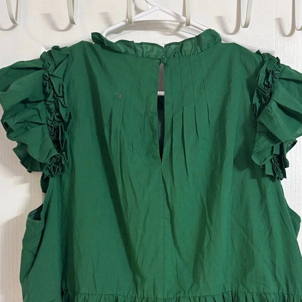 Sugarlips Emerald Pleated Dress - Picture 9 of 10